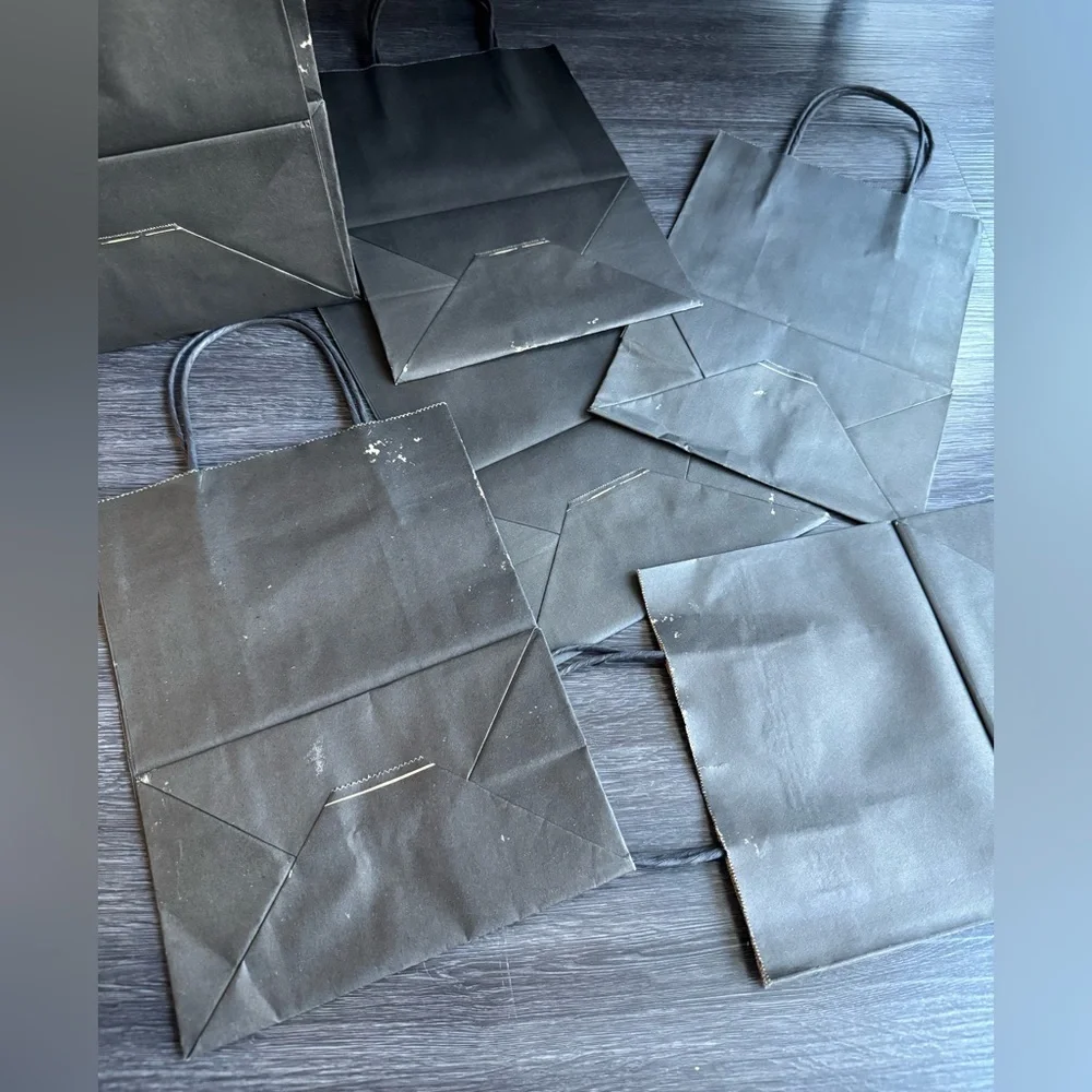 New Black Gift Bags Paper Bags Set of 15 small medium
